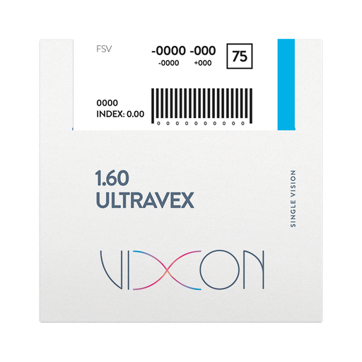 1.60 Lente Resina Ultravex Visão Simples BLUE CUT