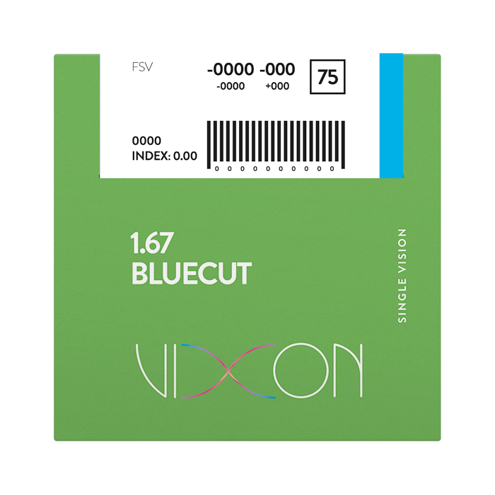 1.67 Lente Resina Visão Simples BLUE CUT