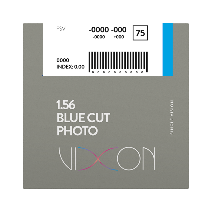 1.56 Lente Resina Visão Simples Blue Cut Fotossensível Azul